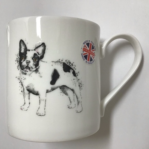 Roy Kirkham Frenchie Dog England Bone China Coffee Mug 2012 French Bulldog NEW - Picture 9 of 13
